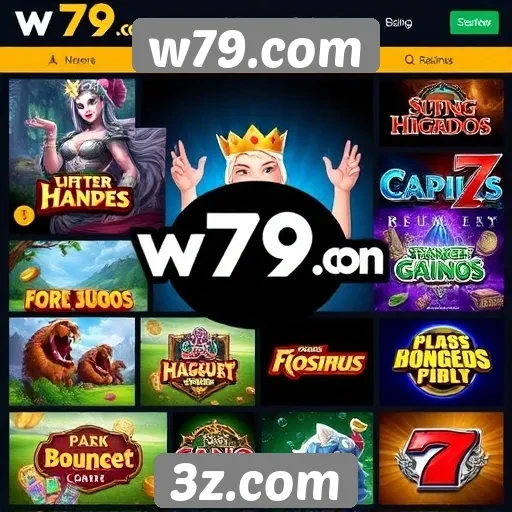 Diversidade de jogos disponíveis no w79.com