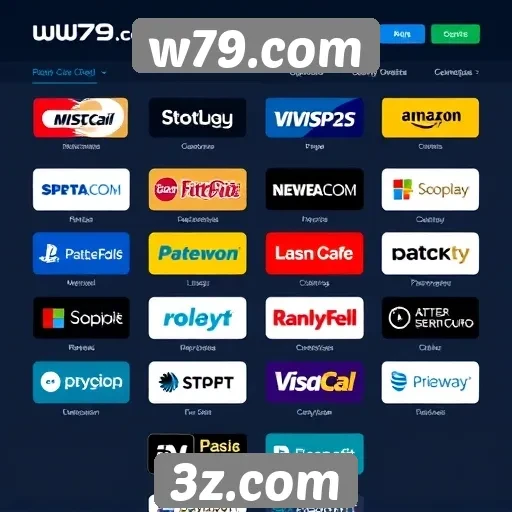 Opções de pagamento e saque em w79.com